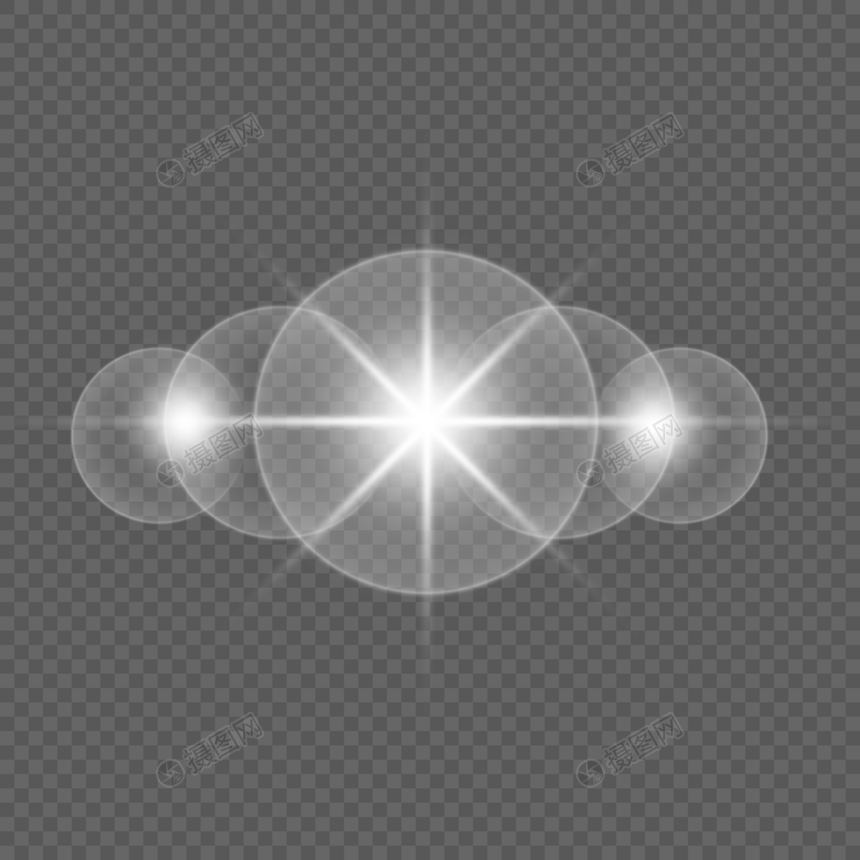 米字白色爆闪光晕特效图片