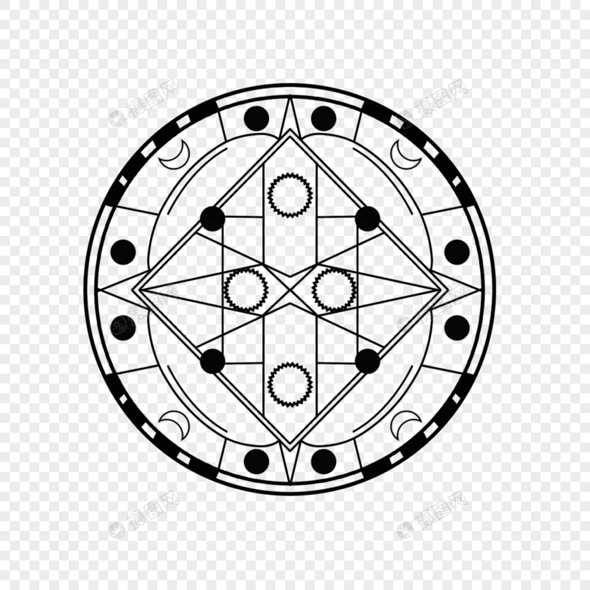 神秘圆圈黑色魔法阵图片