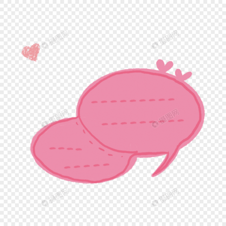 粉色爱心线条可爱装饰文本框架图片