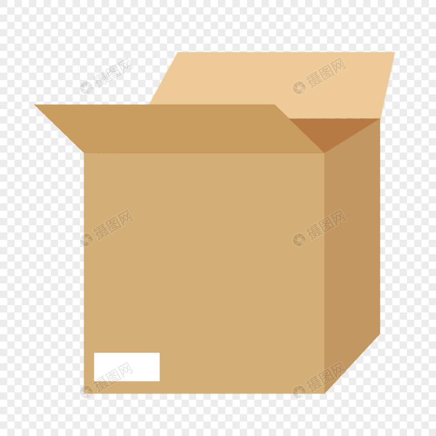 棕色快递箱纸箱纸盒空纸箱图片