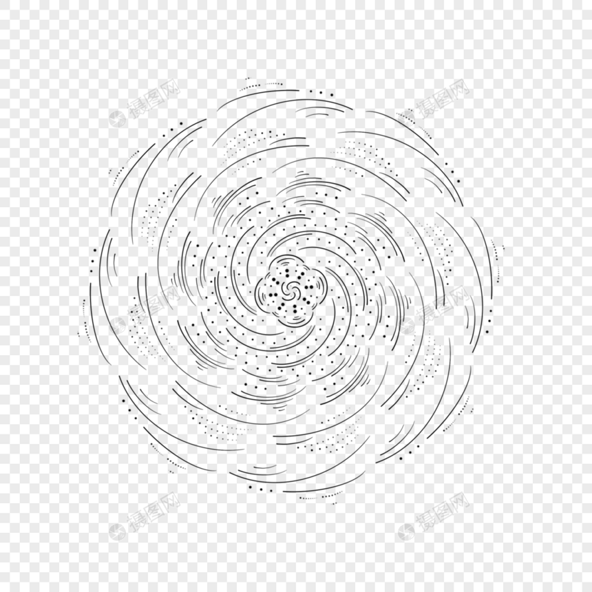 旋转黑白抽象圆圈图片
