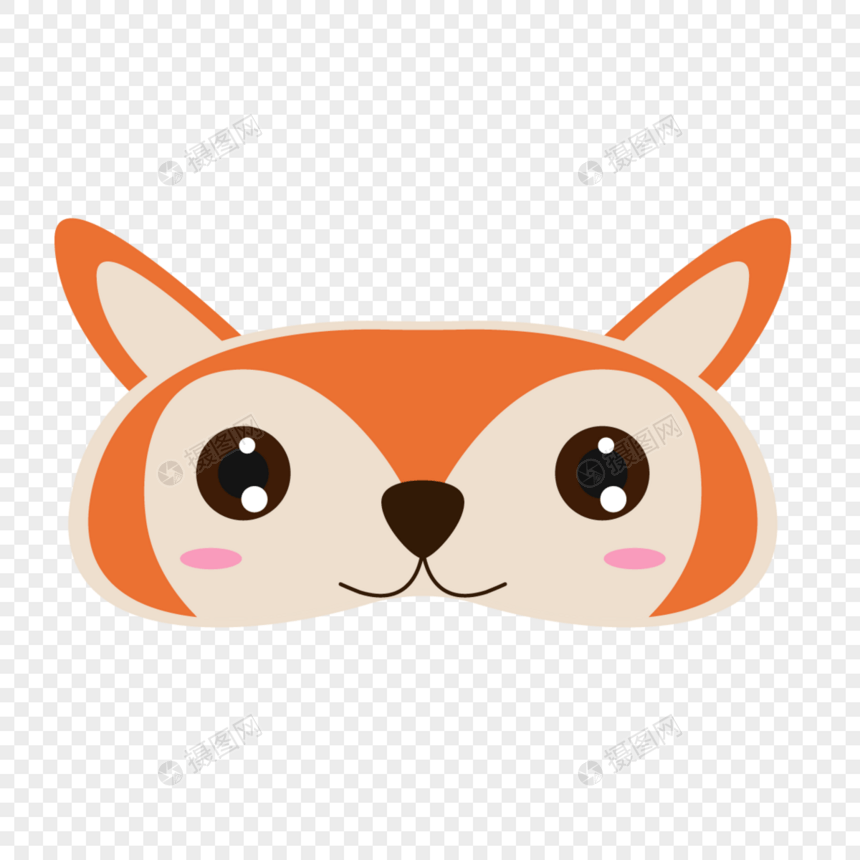 卡通狐狸可爱动物睡眠眼罩图片