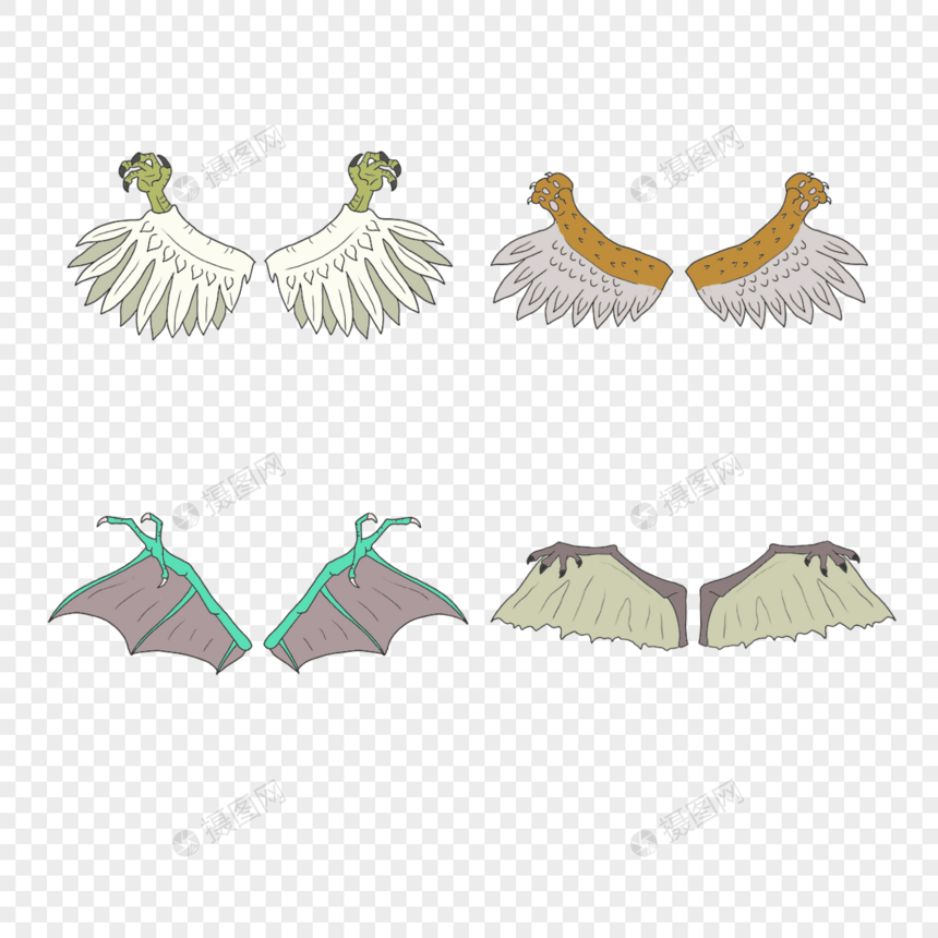 卡通可爱龙怪物翅膀图片