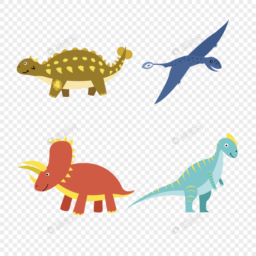 可爱卡通恐龙飞行爬行动物图片