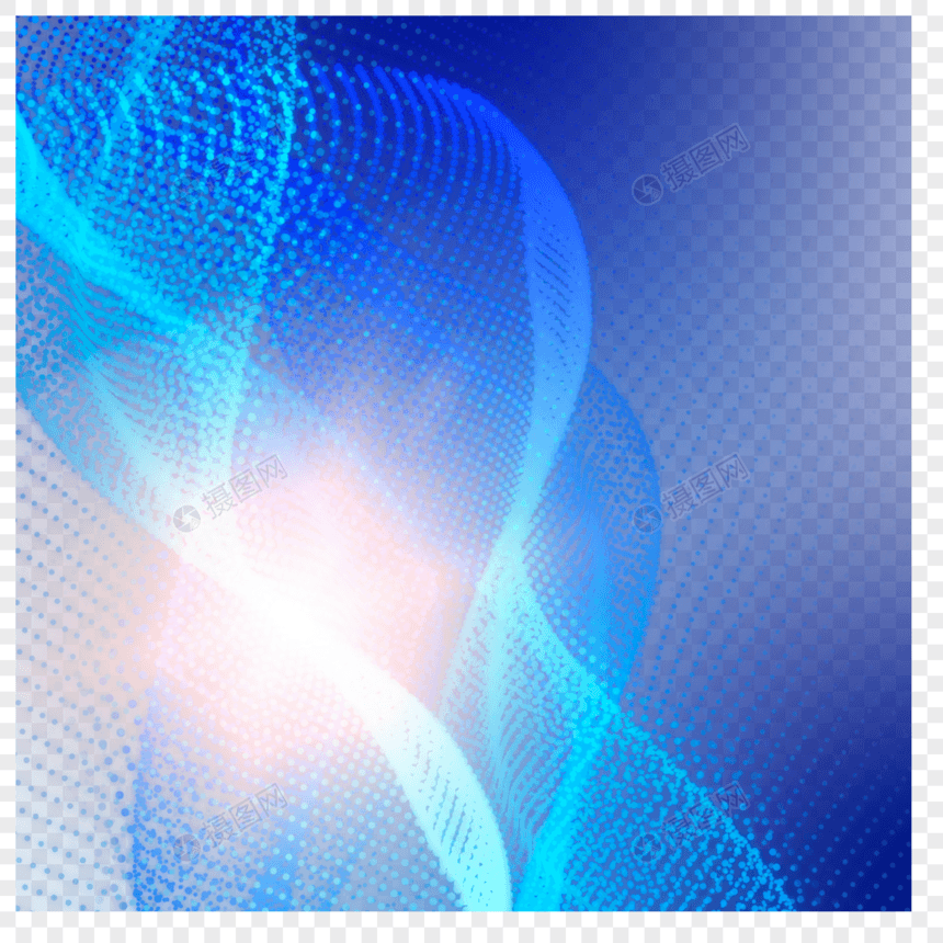 蓝色网状抽象光效科技图片