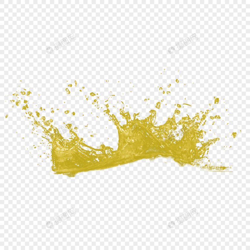 飞溅水花金色液体图片
