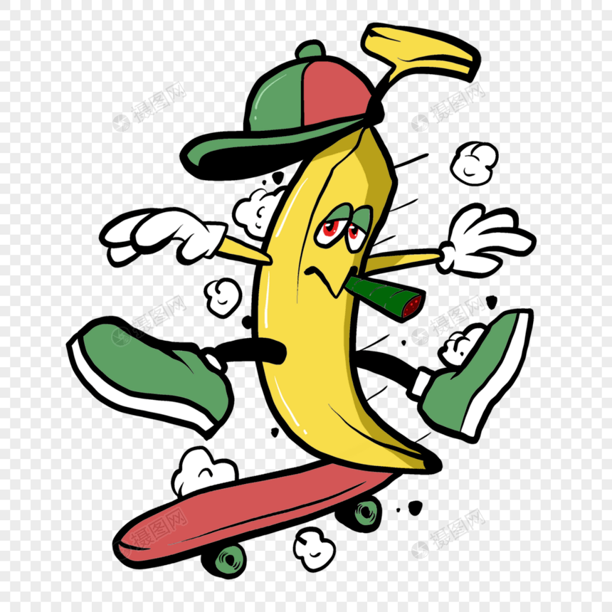 水果吉祥物波普嘻风格滑板图片
