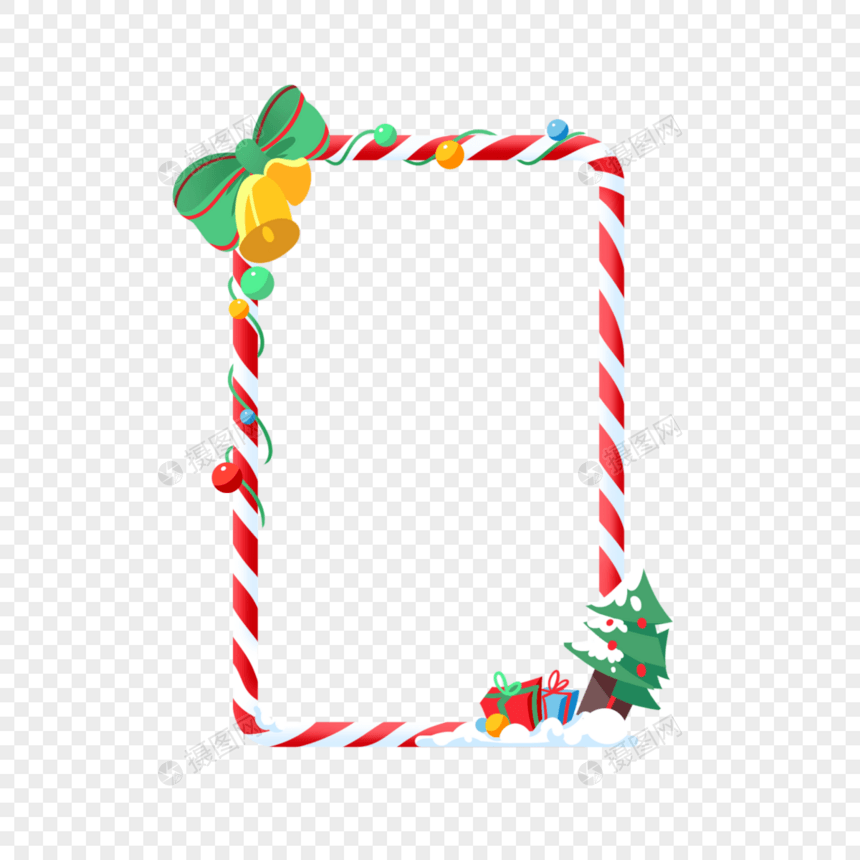 圣诞节拐杖糖边框图片