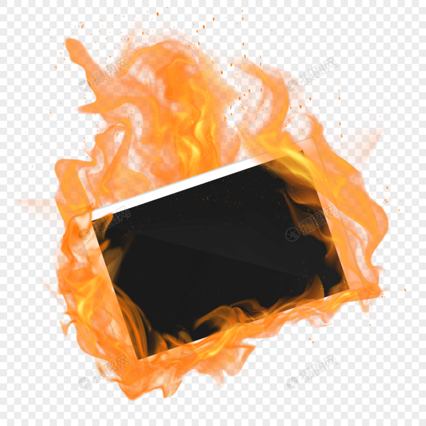 火焰抽象黑色画板图片