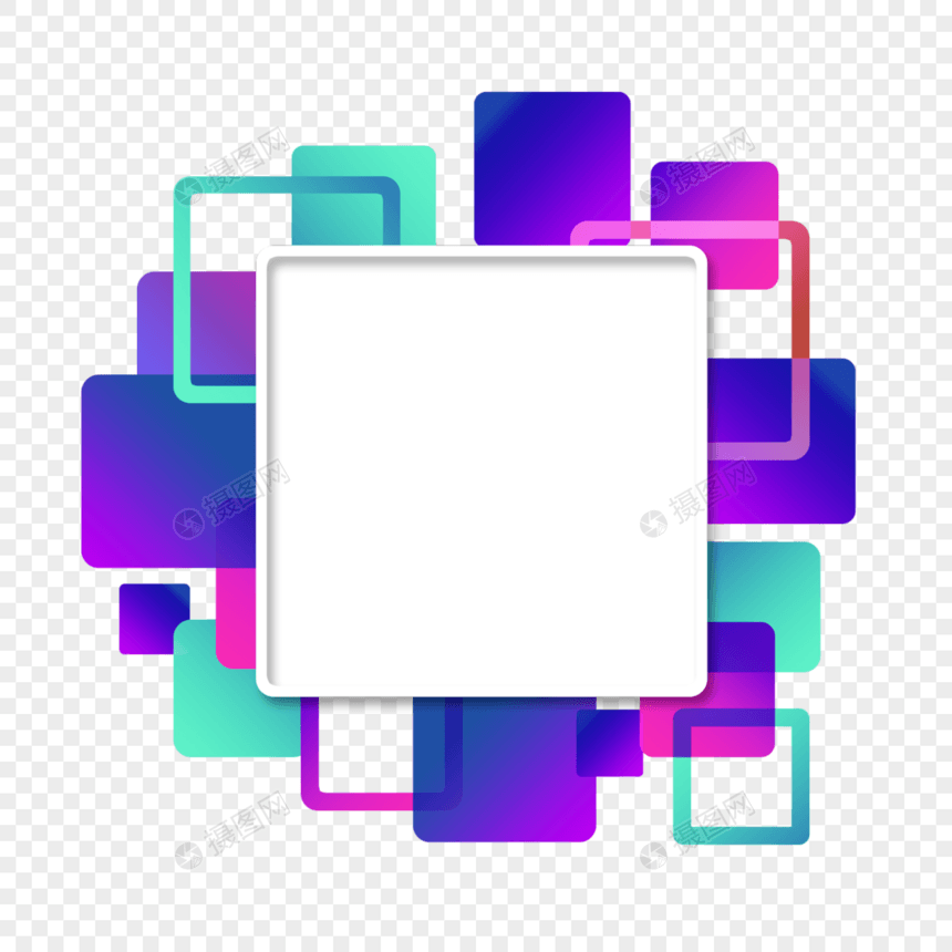 彩色几何抽象渐变线条边框图片