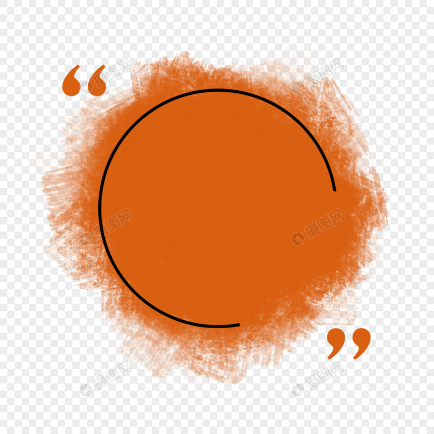 橙色太阳涂鸦彩色对话框报价框图片