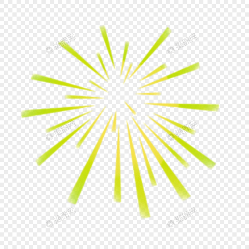 黄绿色条纹抽象水彩烟花爆炸烟火图片