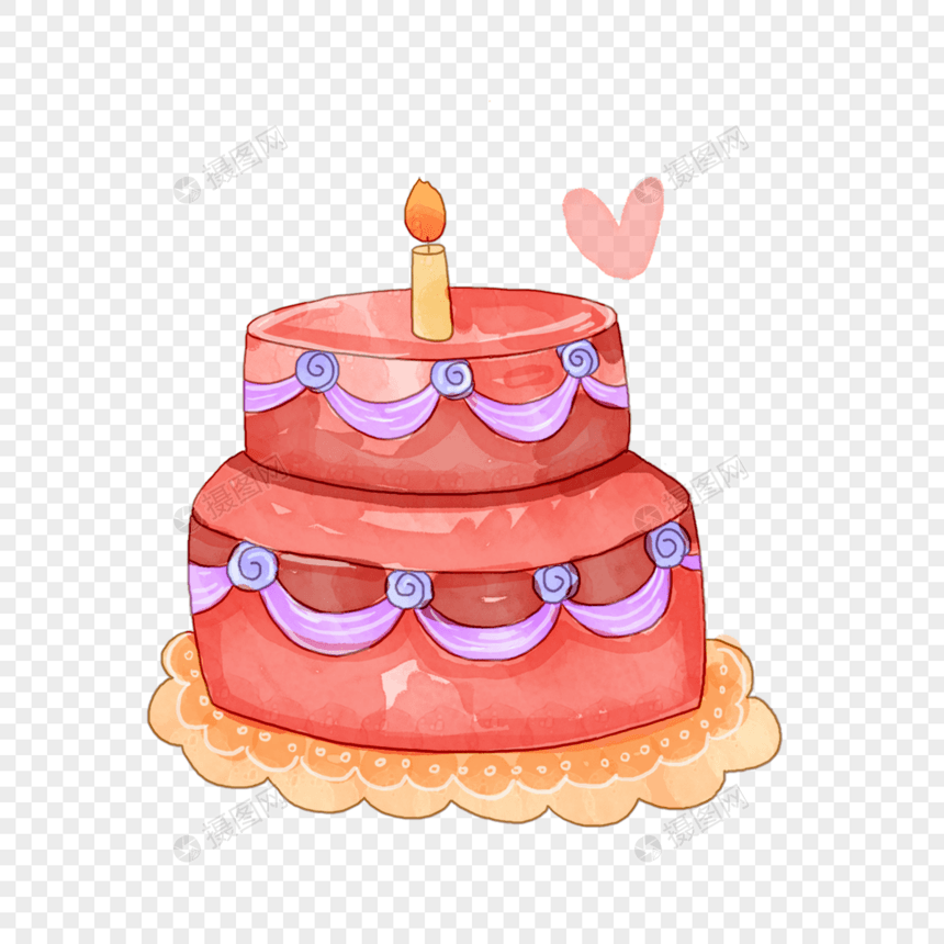 双层生日蛋糕图片