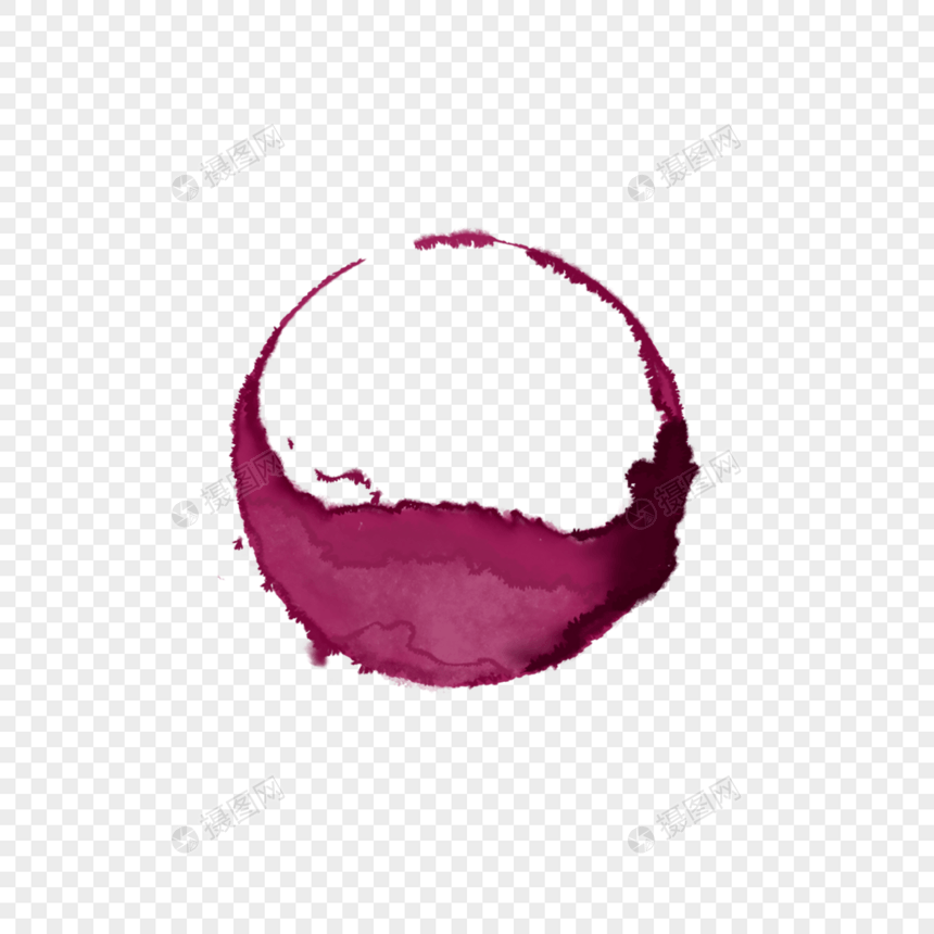 紫色葡萄酒写实酒渍图片