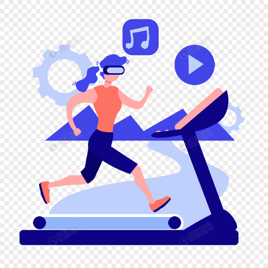 vr虚拟现实跑步健身齿轮图片