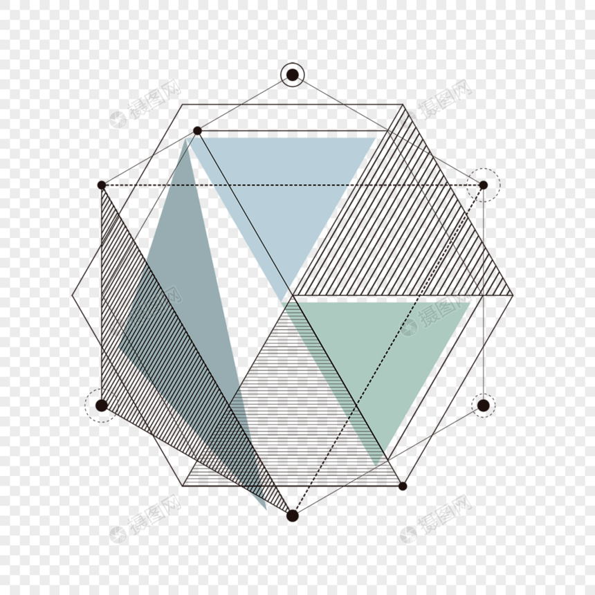 几何抽象线条组合图形图片