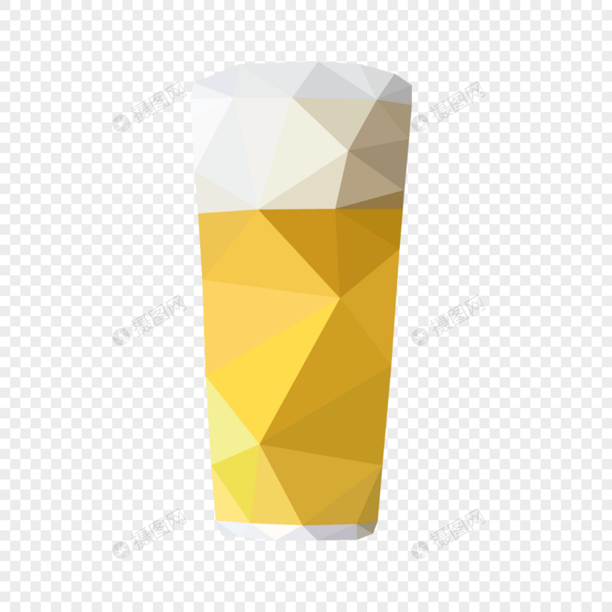 啤酒节必备饮品低聚风格图片