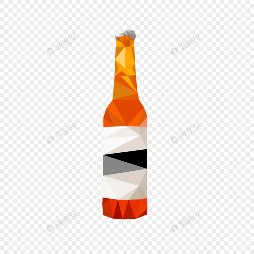 橙色包装啤酒低聚风格图片