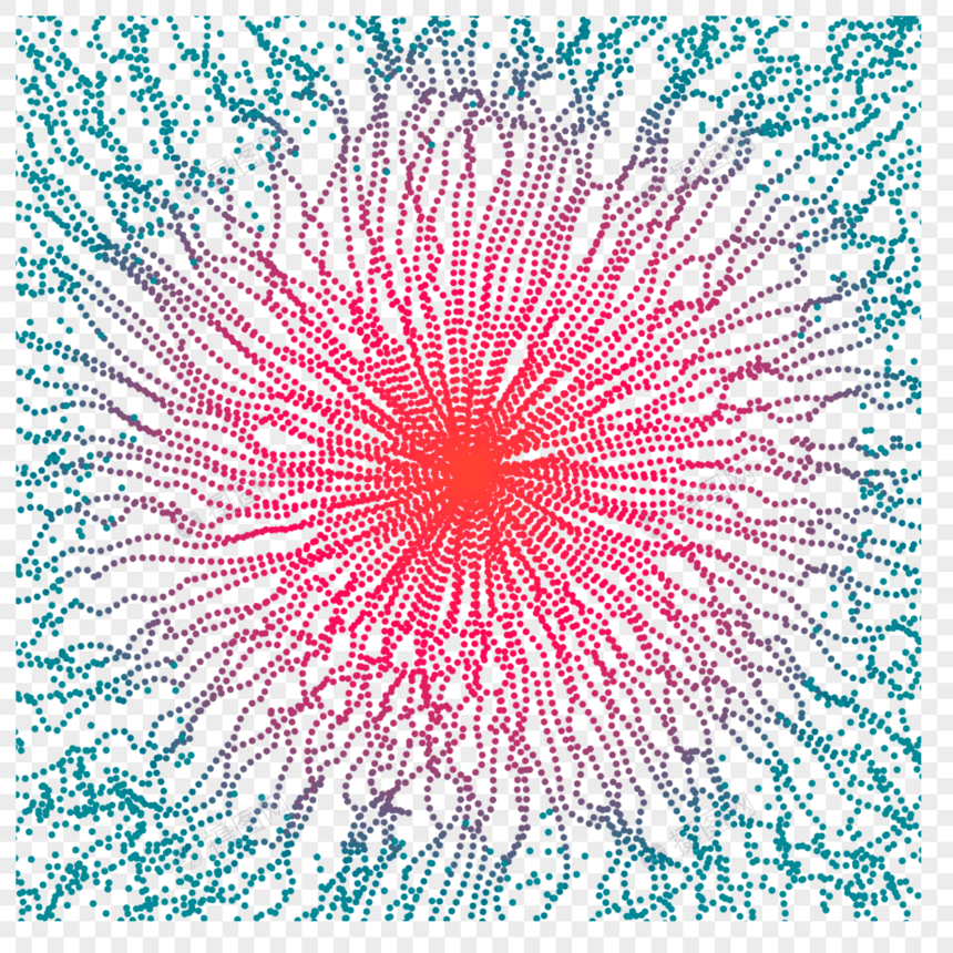 抽象撞色几何散开的红心图案图片