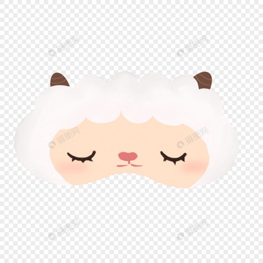 可爱动物睡眠眼罩卡通小绵羊图片