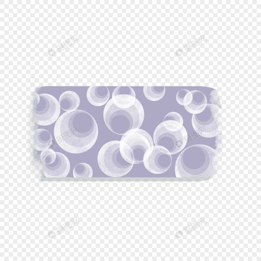 紫色白色形状卡通胶带贴纸图片