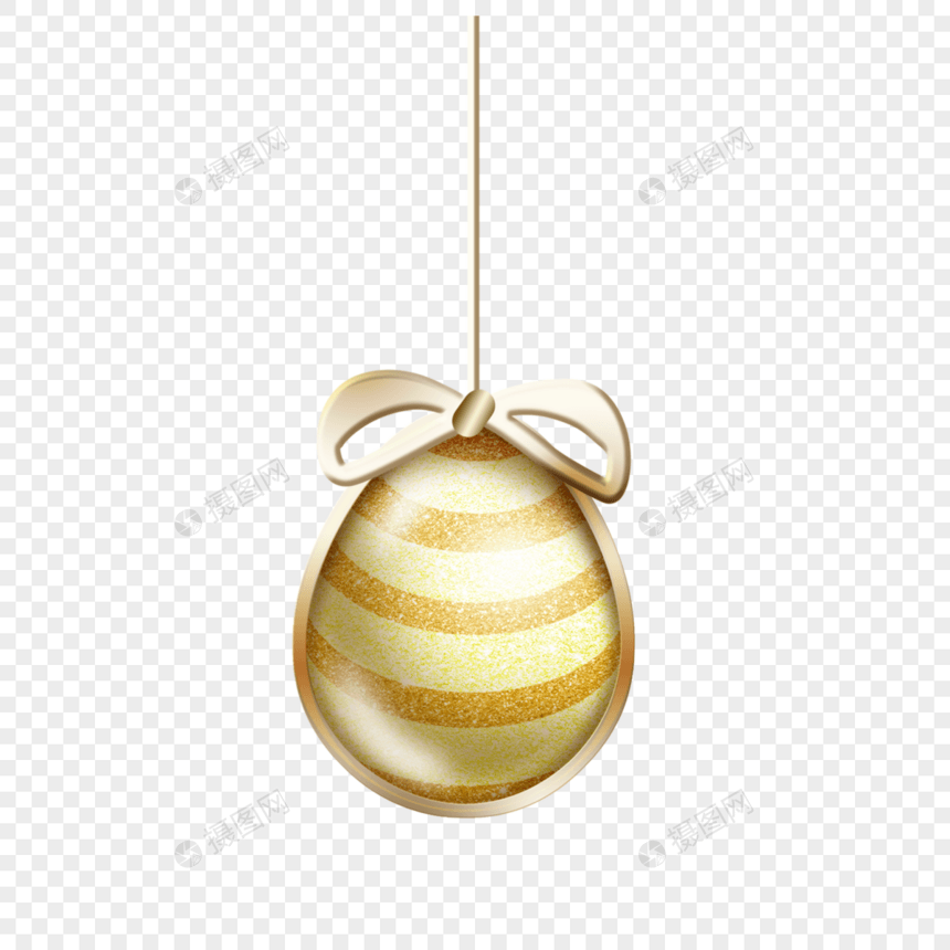 金黄复活节彩蛋挂坠图片