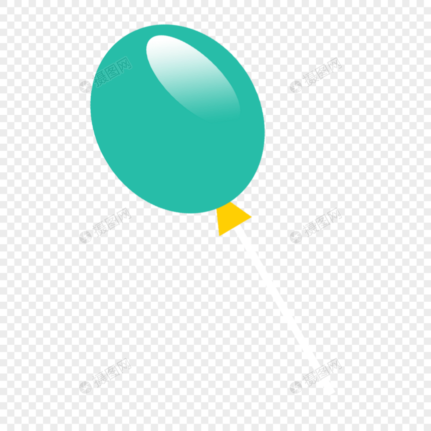 白色绳子可爱蓝色生日气球图片