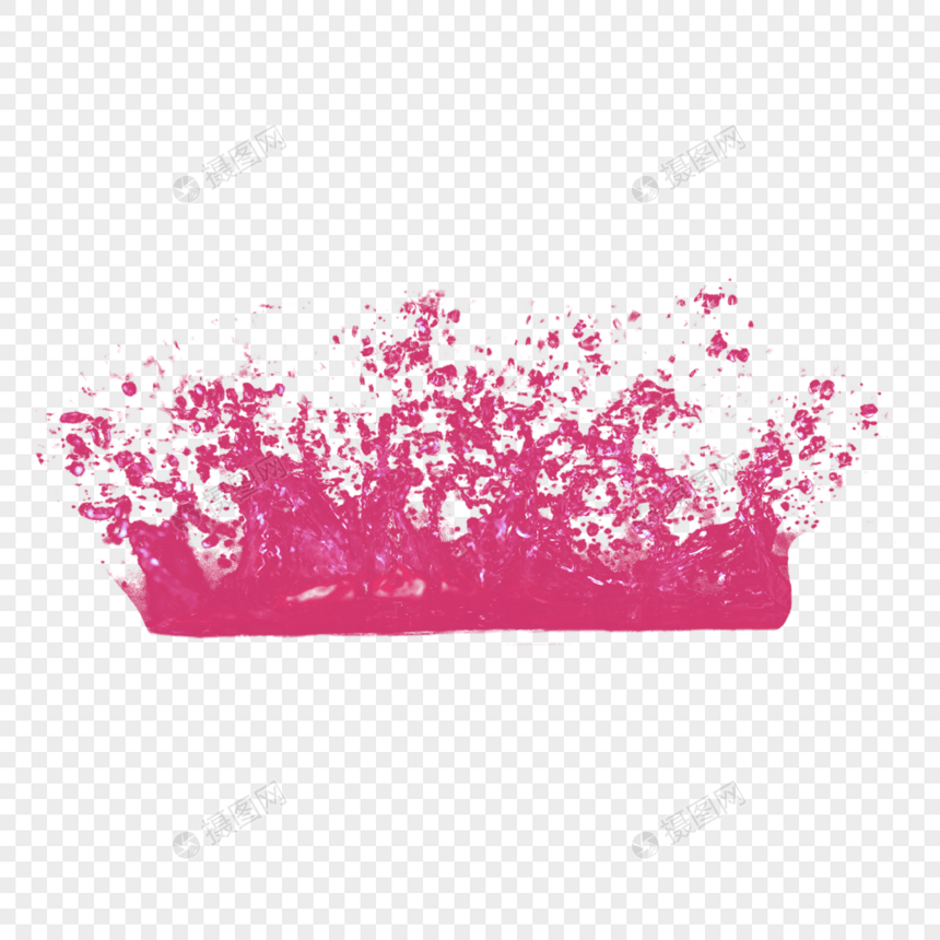 液体水花飞溅粉色图片