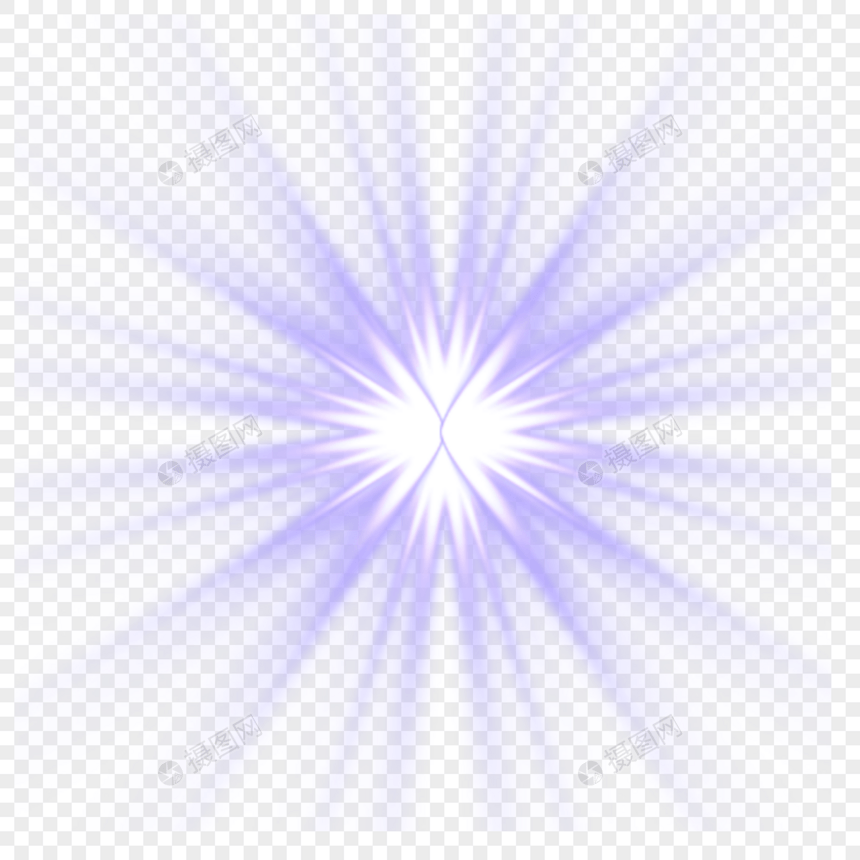 紫色对撞爆闪放射特效图片
