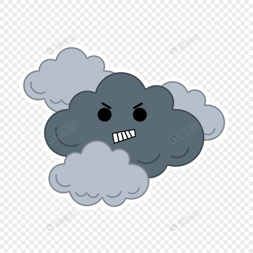愤怒咆哮的黑色雨云图片