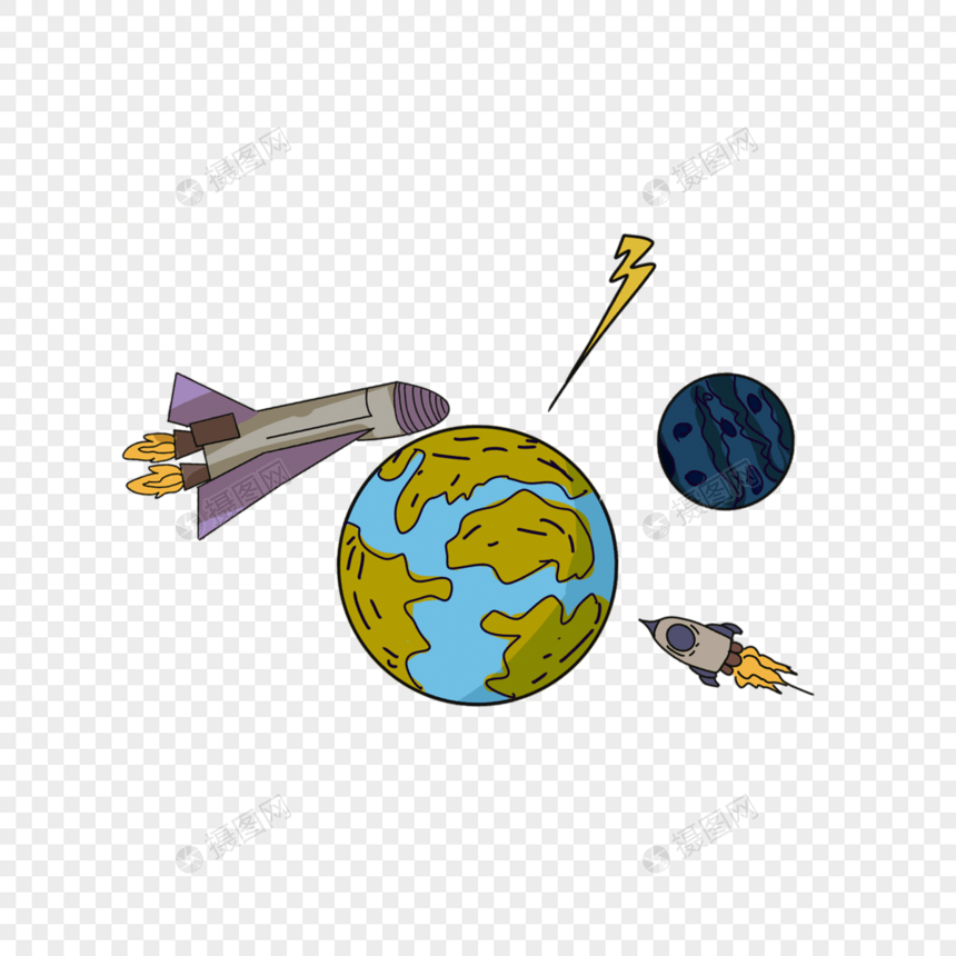 星球火箭太空图片