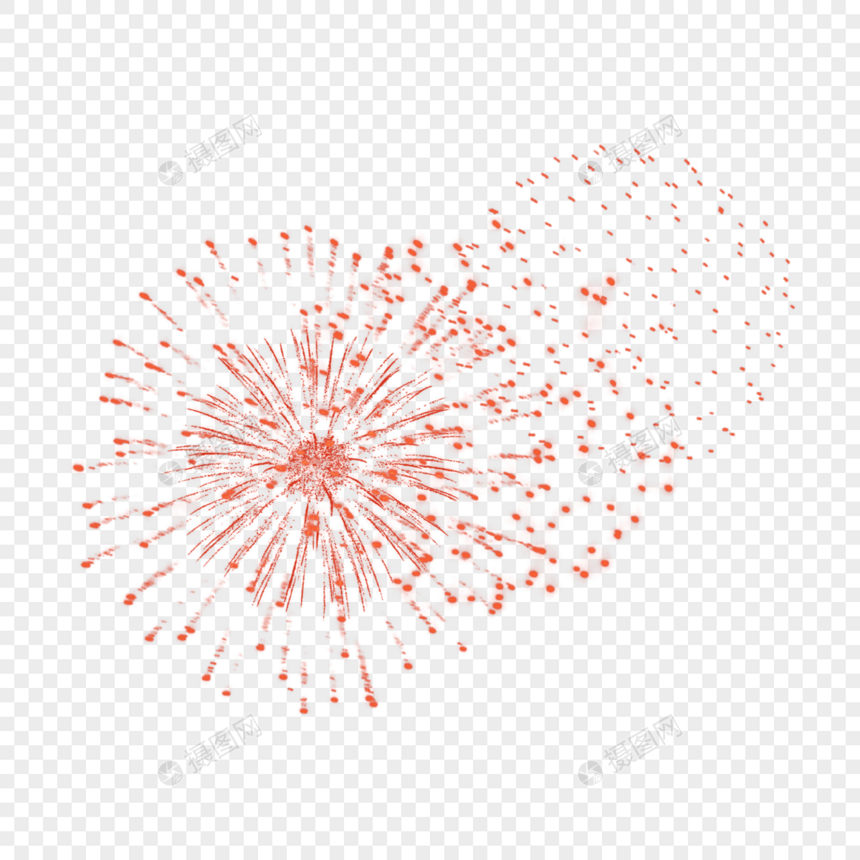 红色星星点点的粒子免抠图图片