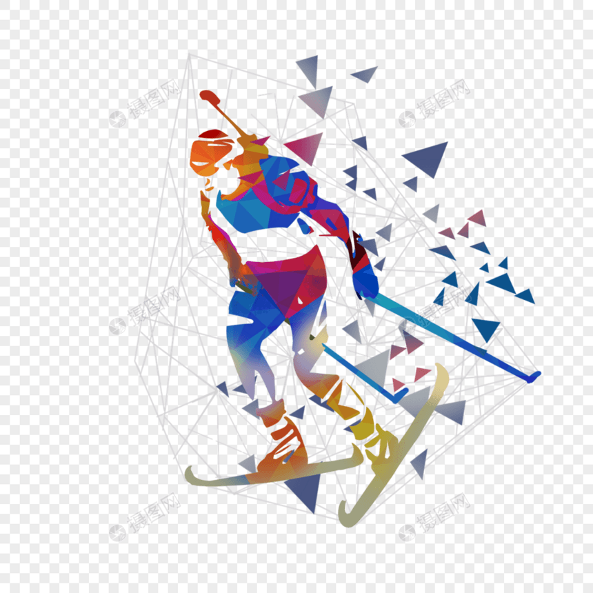 滑雪冬季两项碎片图片