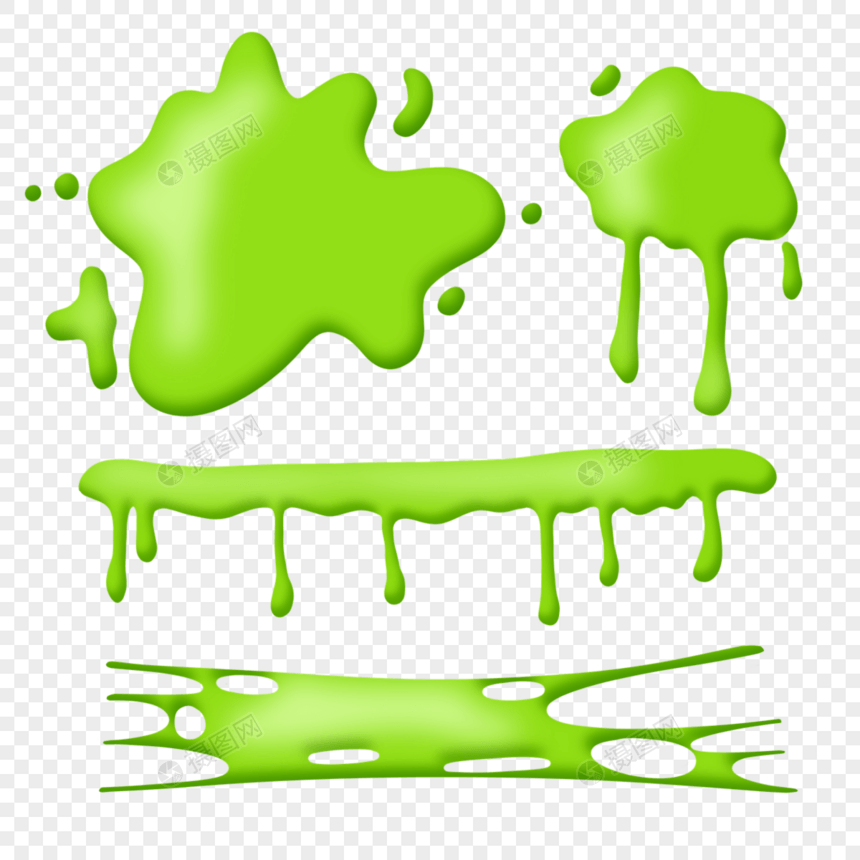 粘液毒液卡通绿色图片