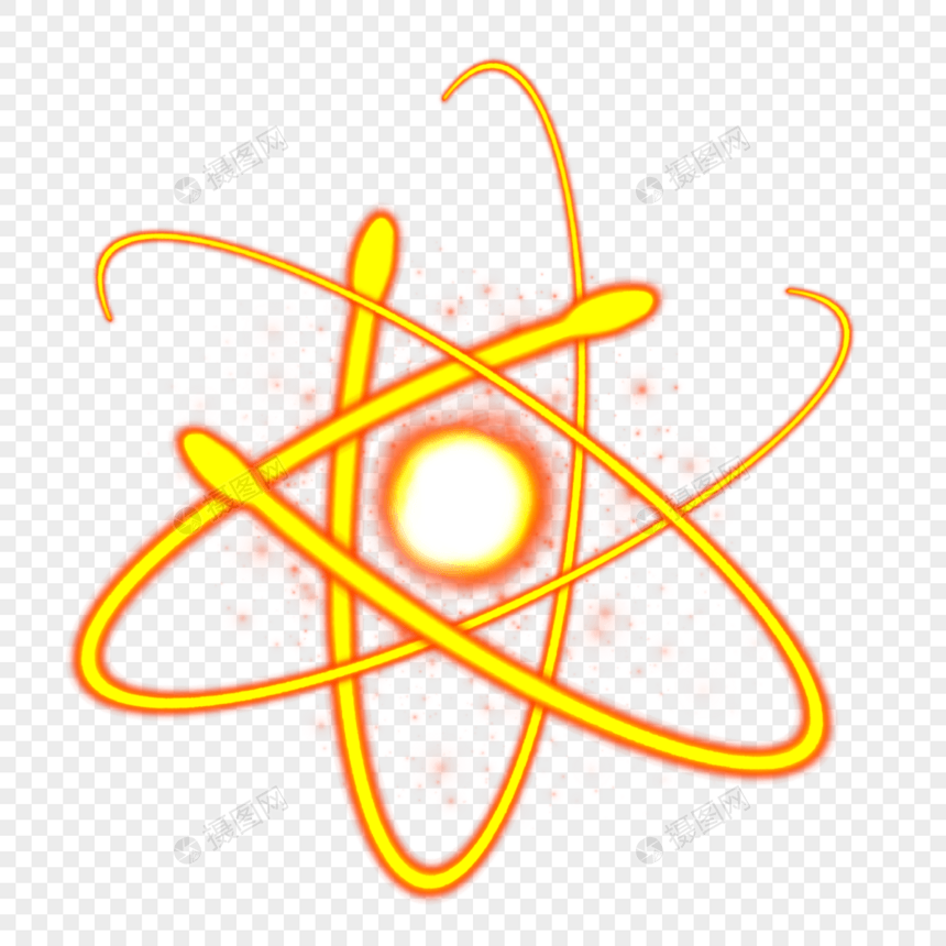原子光效黄色光斑点点图片