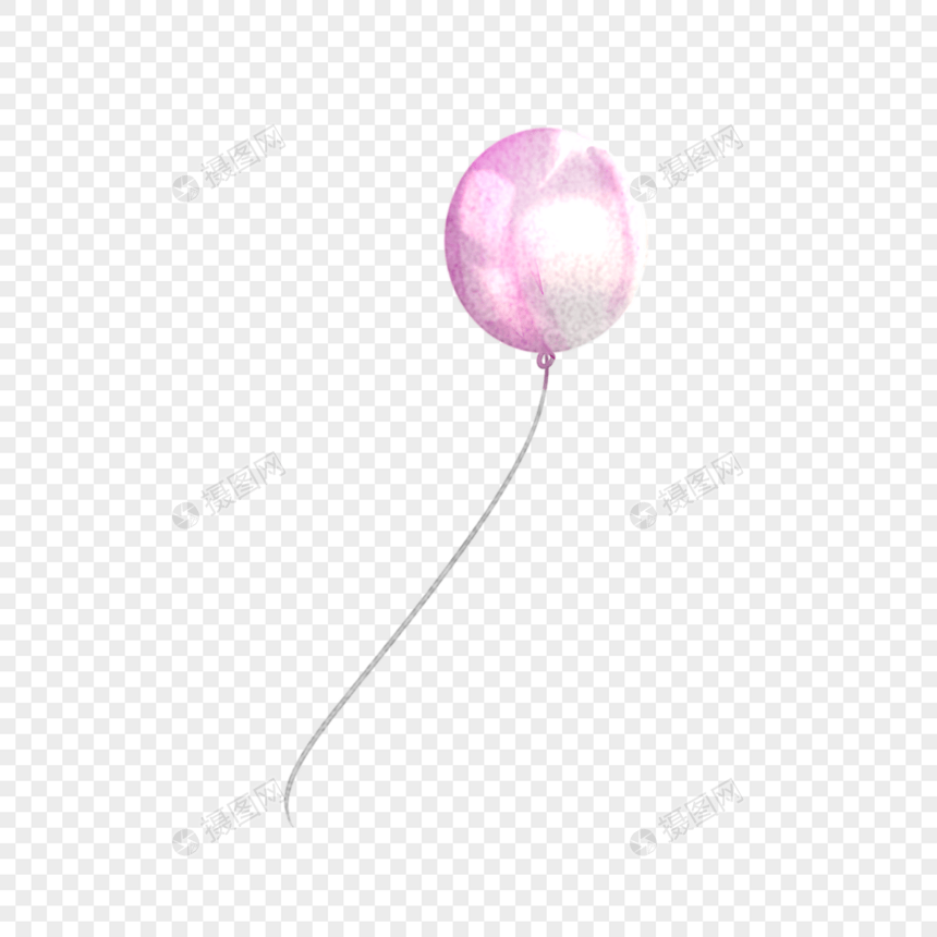 紫色水彩生日庆祝气球图片