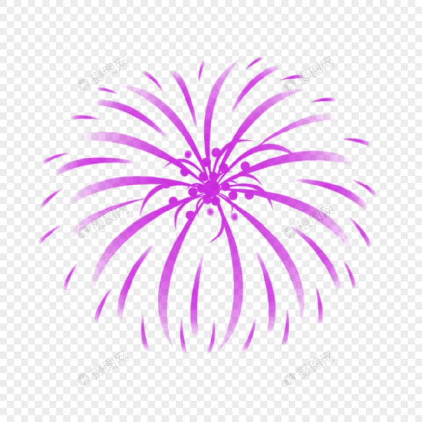 创意紫色抽象水彩烟花爆炸烟火图片