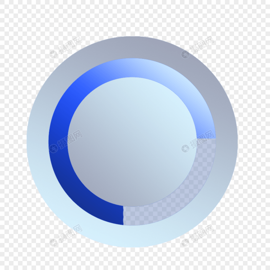蓝色圆形网页页面等待图标标签图片