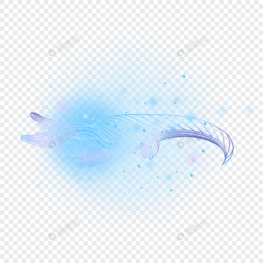 数字概念连接结构发光几何蓝色鳄鱼图片