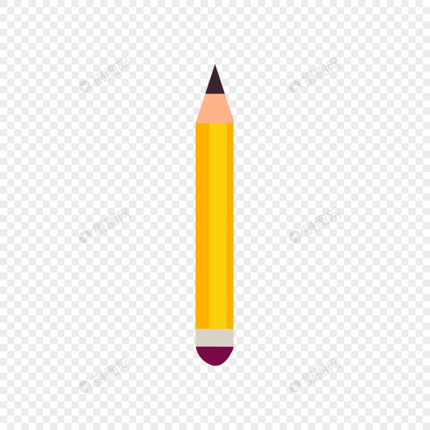 世界图形日竖着的黄色铅笔图片