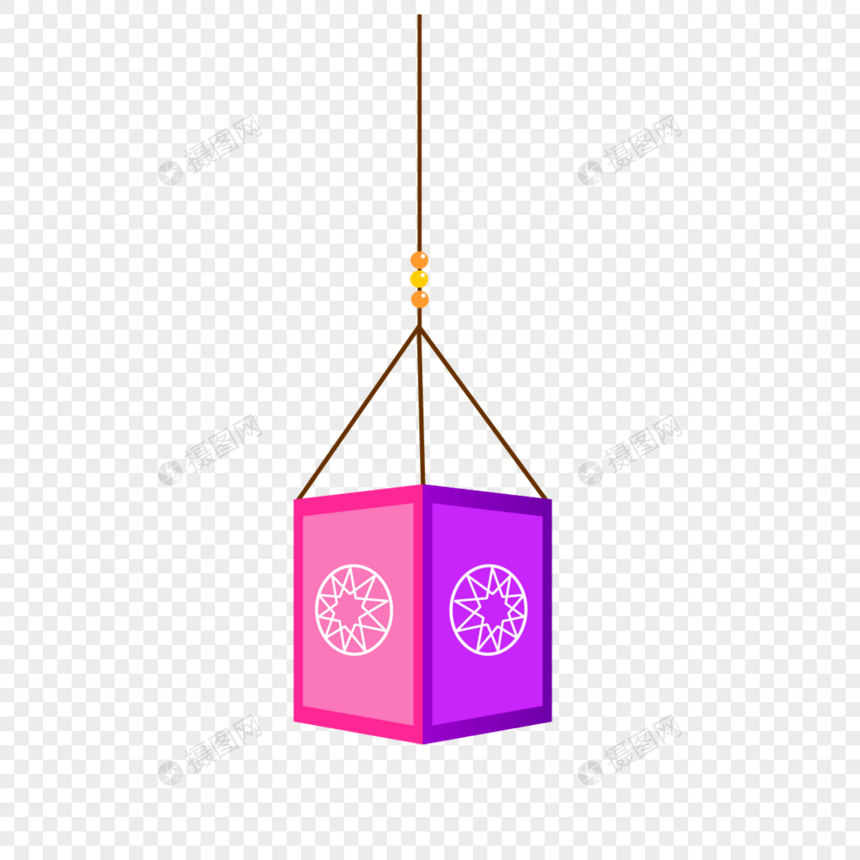 柬埔寨高棉新年红紫色灯笼挂饰图片