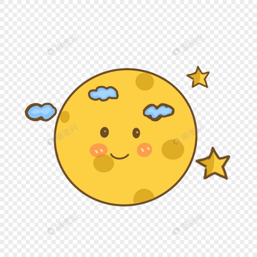 可爱天气图标黄色星星月亮图片
