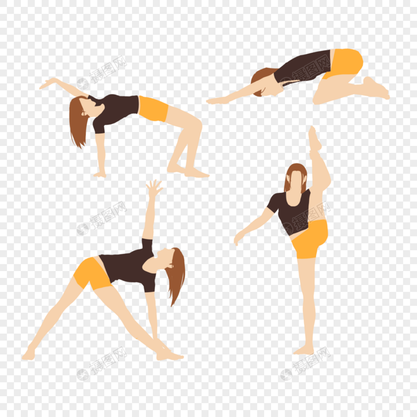 女瑜伽运动姿势图片