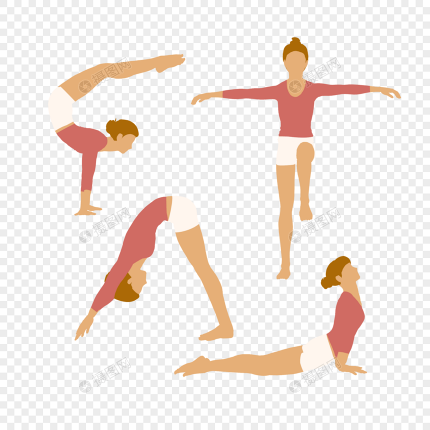 体操瑜伽运动姿势图片