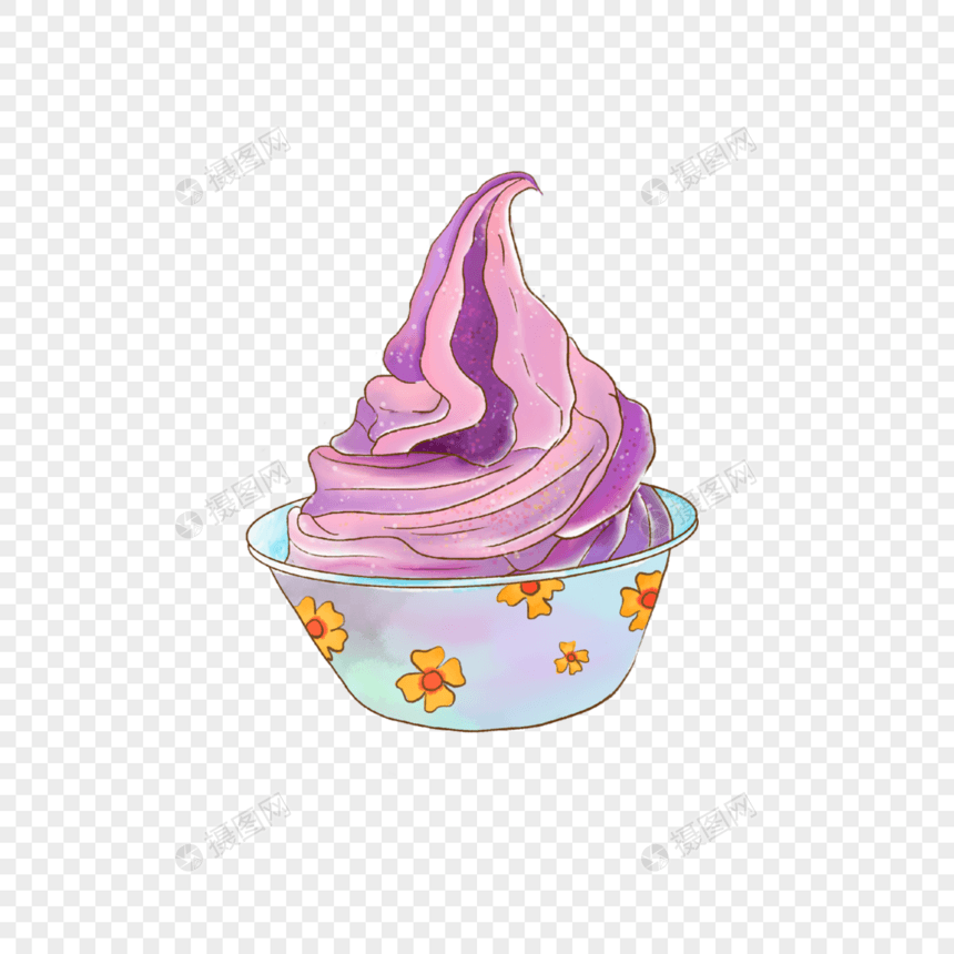 蓝莓冰淇淋奶冰图片