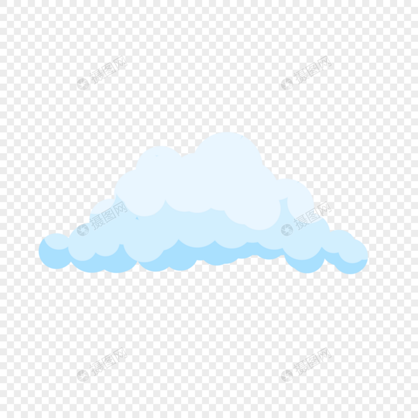 可爱白色云朵剪贴画图片