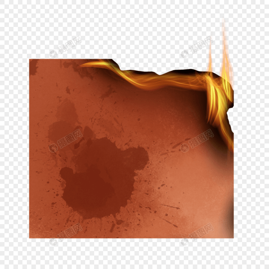 火烧纸边缘厚涂风格脏牛皮纸图片