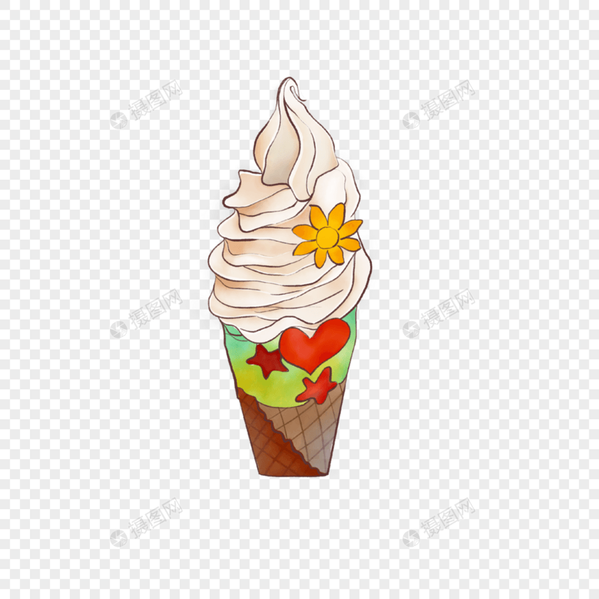 香甜焦糖冰淇淋图片