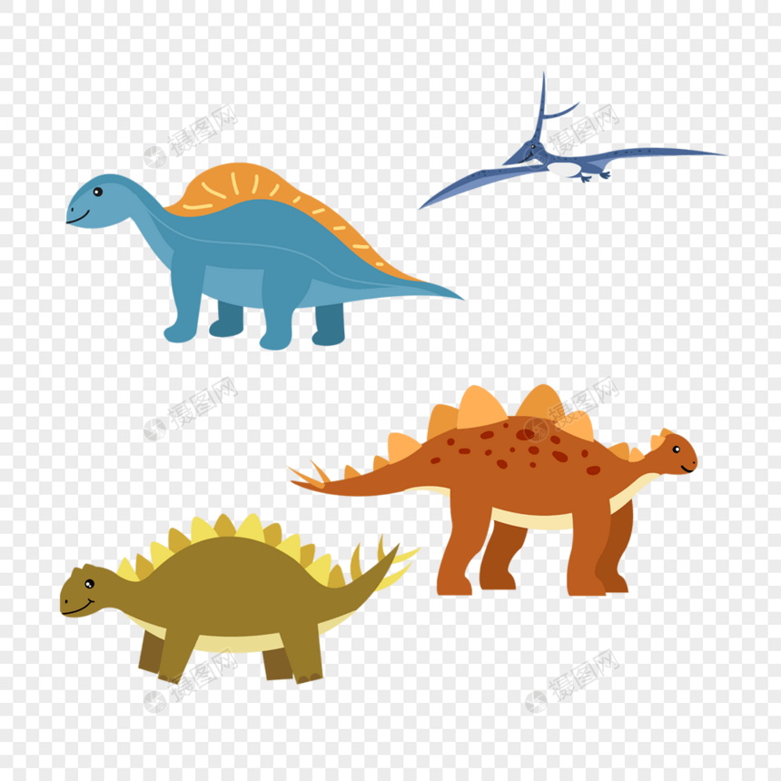 可爱爬行飞行动物卡通恐龙图片