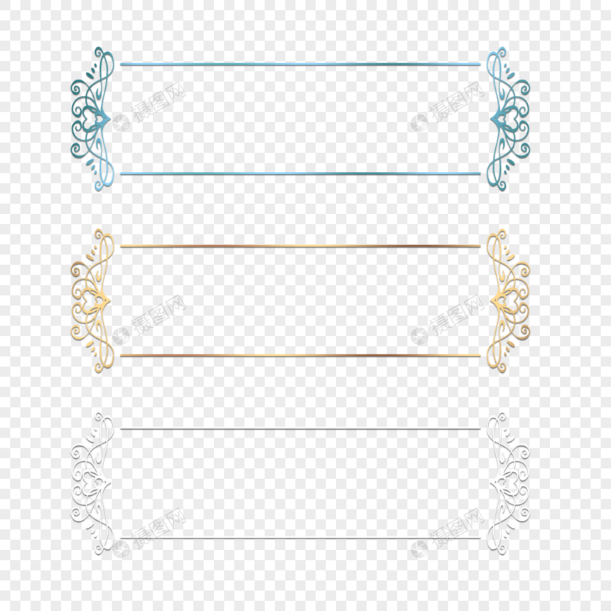 花纹装饰金属质感花纹边框图片